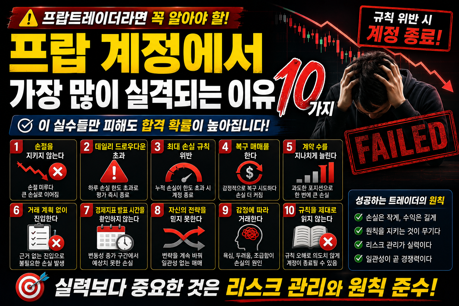 프랍계정 실격이유